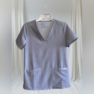 Figs Gray Technical Collection Scrub Top